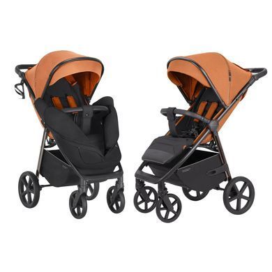 Коляска прогулочная Carrello Bravo Plus 2024 CRL-5515 Tango Orange, оранжевая, Карелло Браво