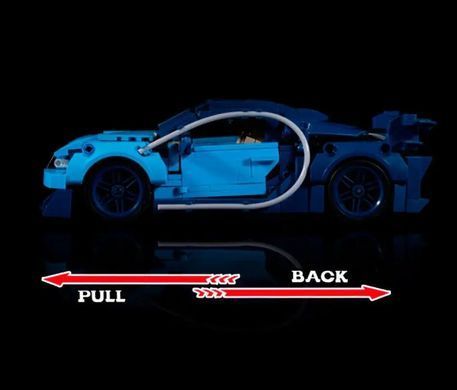 Конструктор для мальчика Спортивный автомобиль Bugatti Chiron, инерционный суперкар, 690 деталей, SY 8252