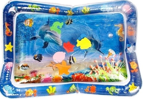 Розвиваючий ігровий килимок для немовляти з водою Lindo Океан, 46х65 см, F 2010